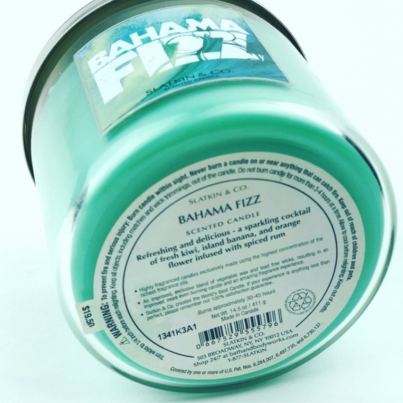 Bath & Body Works 3 wick Candle Bahama Fizz - Picture 3 of 4